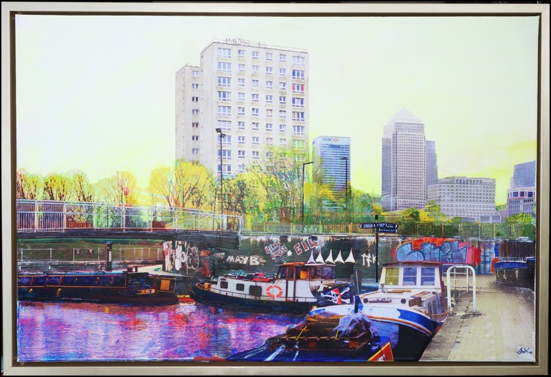 Limehouse Cut and Canary Wharf