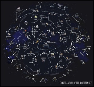CONSTELLATIONS NORTHERN SKY PRINT